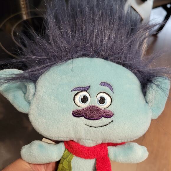 Dreamworks Trolls World Tour Branch 10" Plush with Vest and Red Scarf - Picture 5 of 6